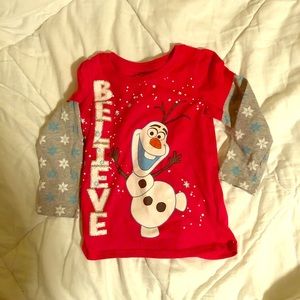 3T Girls Long Sleeve Olaf Shirt